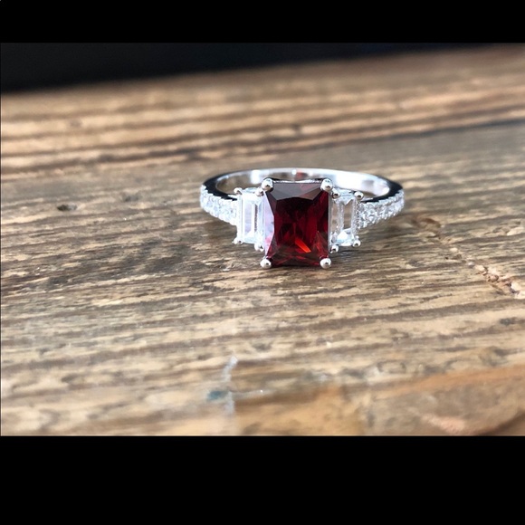 Lab created ruby ring - Picture 6 of 7